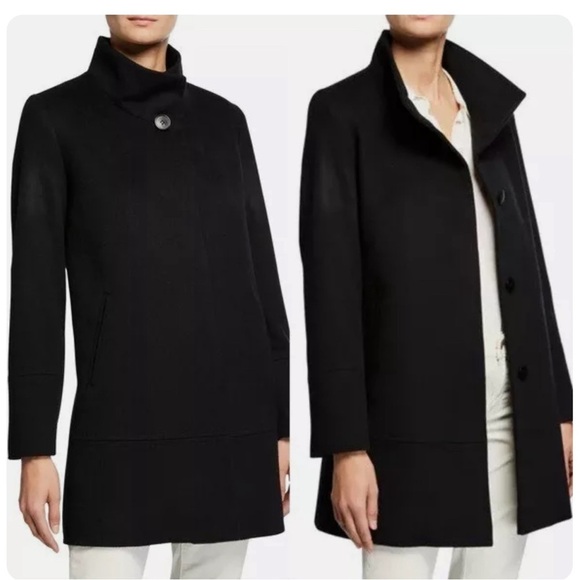 Fleurette Red Stand Collar 100% Wool Coat 6